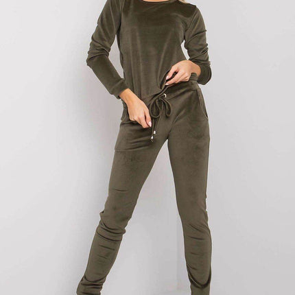Women’s Velour Two-Piece Set with Long Sleeve Top Co-Ord Set - MimiStylez