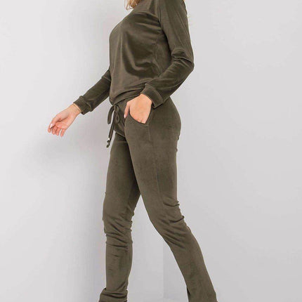 Women’s Velour Two-Piece Set with Long Sleeve Top Co-Ord Set - MimiStylez
