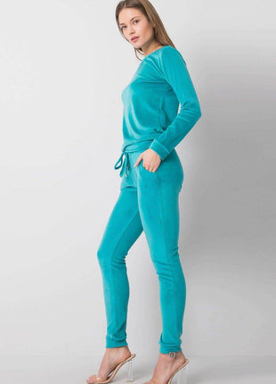 Women’s Velour Two-Piece Set with Long Sleeve Top Co-Ord Set - MimiStylez