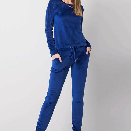 Women’s Velour Two-Piece Set with Long Sleeve Top Co-Ord Set - MimiStylez