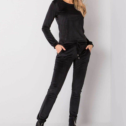 Women’s Velour Two-Piece Set with Long Sleeve Top Co-Ord Set - MimiStylez