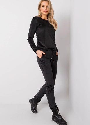 Women’s Velour Two-Piece Set with Long Sleeve Top Co-Ord Set - MimiStylez