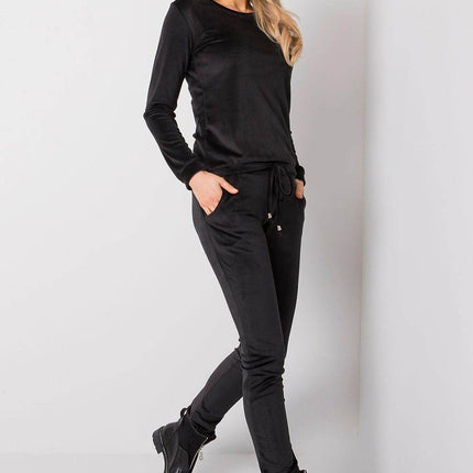 Women’s Velour Two-Piece Set with Long Sleeve Top Co-Ord Set - MimiStylez
