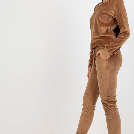 Women’s Velour Two-Piece Set with Long Sleeve Top Co-Ord Set - MimiStylez