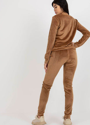 Women’s Velour Two-Piece Set with Long Sleeve Top Co-Ord Set - MimiStylez