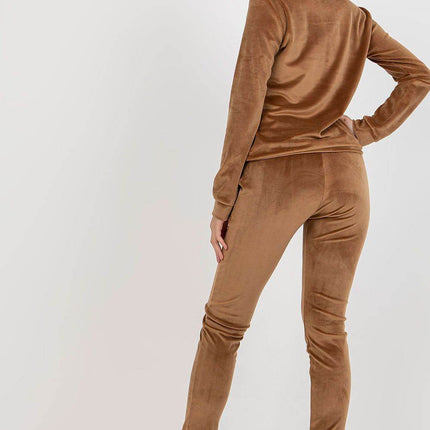 Women’s Velour Two-Piece Set with Long Sleeve Top Co-Ord Set - MimiStylez