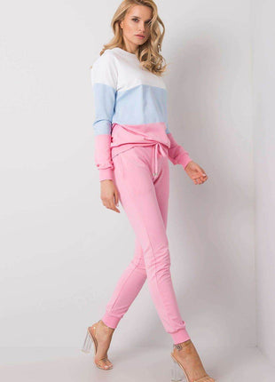 Colorblock Sweatshirt Set with Pants Co-Ord Set - MimiStylez