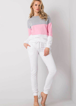 Colorblock Sweatshirt Set with Pants Co-Ord Set - MimiStylez