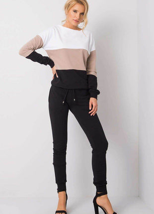 Colorblock Sweatshirt Set with Pants Co-Ord Set - MimiStylez