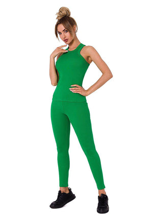 Ribbed Cotton Top with Deep Front & Back Cutouts - MimiStylez