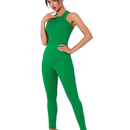 Ribbed Cotton Top with Deep Front & Back Cutouts - MimiStylez
