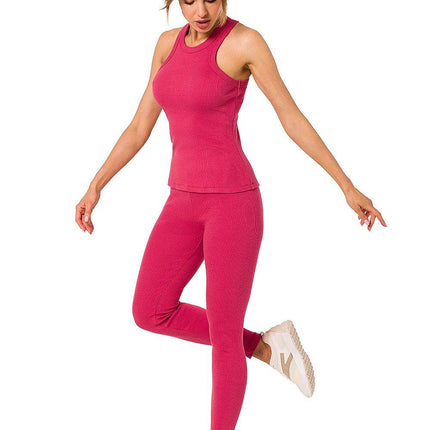 Ribbed Cotton Top with Deep Front & Back Cutouts - MimiStylez