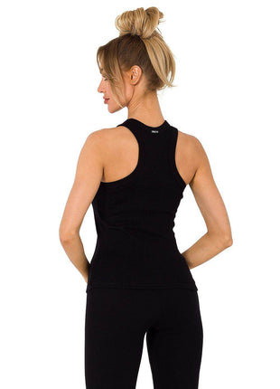 Ribbed Cotton Top with Deep Front & Back Cutouts - MimiStylez