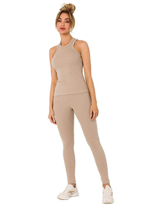 Ribbed Cotton Top with Deep Front & Back Cutouts - MimiStylez