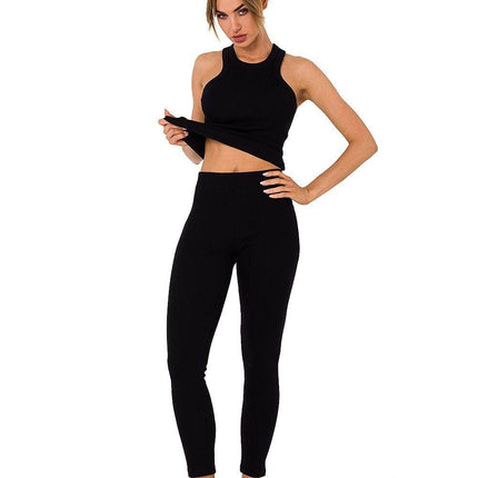 Ribbed Knit Cotton Leggings – Everyday Comfort and Style - MimiStylez