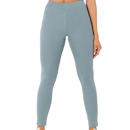 Ribbed Knit Cotton Leggings – Everyday Comfort and Style - MimiStylez