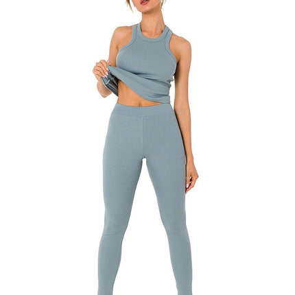 Ribbed Knit Cotton Leggings – Everyday Comfort and Style - MimiStylez