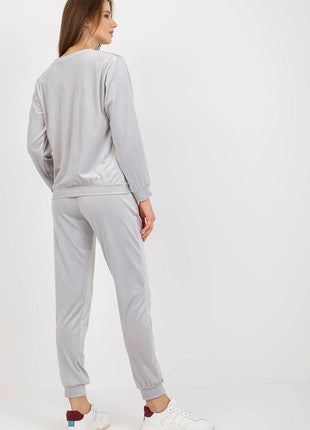 Ladies Cotton Set – Long-Sleeve Pullover Blouse & Elastic Waist Pants with Pockets - MimiStylez