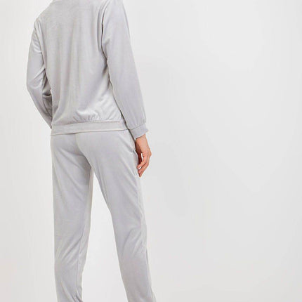 Ladies Cotton Set – Long-Sleeve Pullover Blouse & Elastic Waist Pants with Pockets - MimiStylez