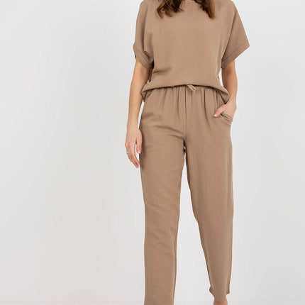 Lightweight Co-Ord Summer Set with Blouse and Tie-Waist Pants - MimiStylez