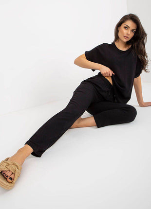 Lightweight Co-Ord Summer Set with Blouse and Tie-Waist Pants - MimiStylez