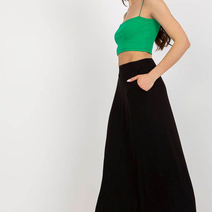 Loose Summer Skirt with Elastic Waistband and Slip Pockets - MimiStylez