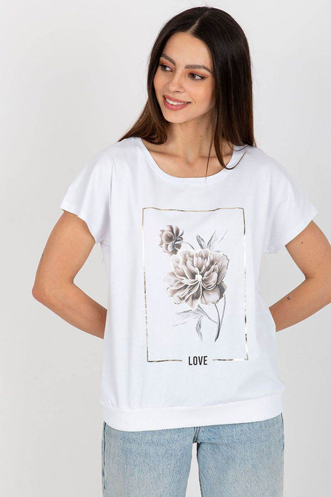 Printed Cotton T-Shirt with Classic Fit - MimiStylez