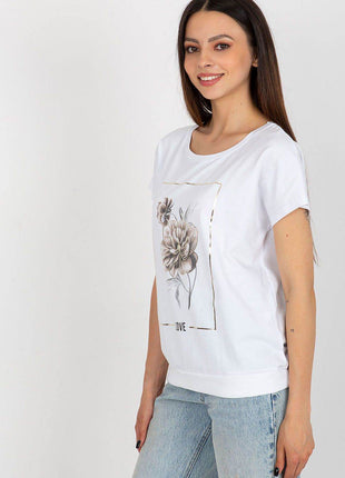 Printed Cotton T-Shirt with Classic Fit - MimiStylez