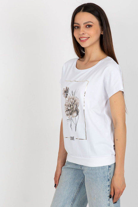 Printed Cotton T-Shirt with Classic Fit - MimiStylez