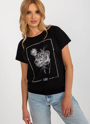 Printed Cotton T-Shirt with Classic Fit - MimiStylez