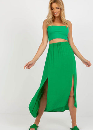 Flowy Asymmetrical Skirt with Comfortable Elastic Waist - MimiStylez