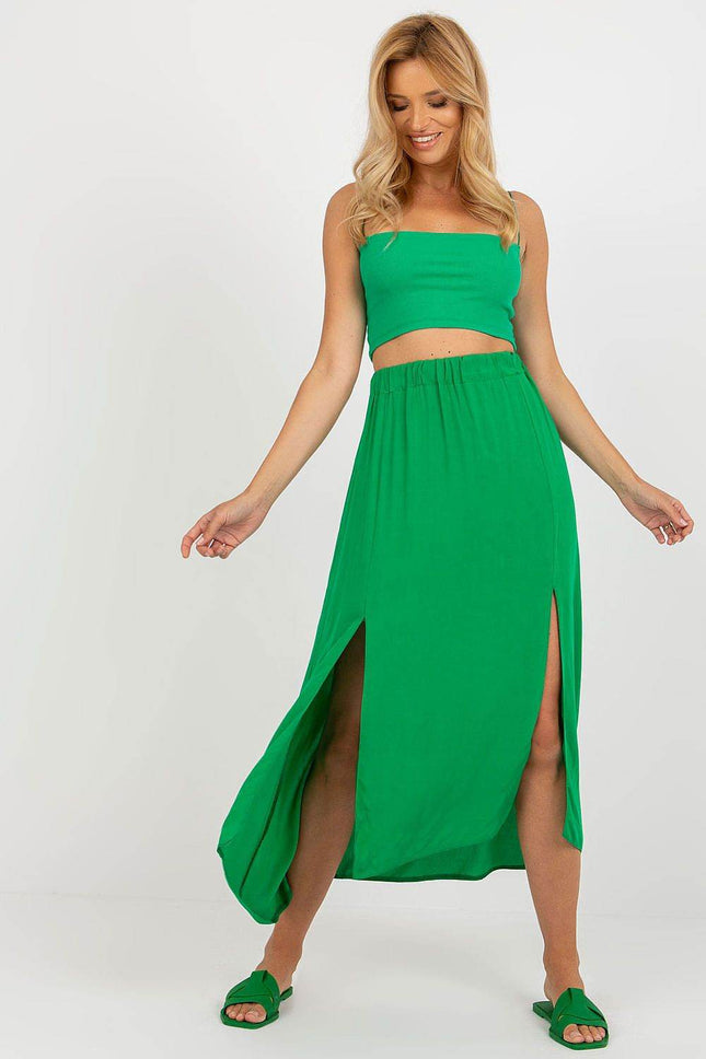 Flowy Asymmetrical Skirt with Comfortable Elastic Waist - MimiStylez