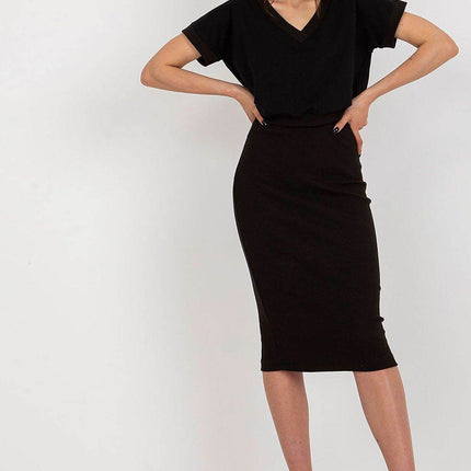 Two-Piece Cotton Set with Fitted Dress and Short Sleeve Blouse - MimiStylez