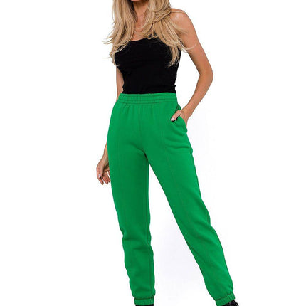 Knitted Cotton Jogger Sweatpants with Elastic Waistband and Side Pockets - MimiStylez