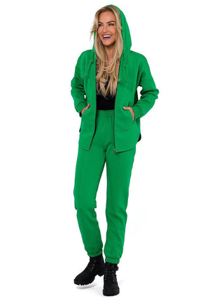 Knitted Cotton Jogger Sweatpants with Elastic Waistband and Side Pockets - MimiStylez