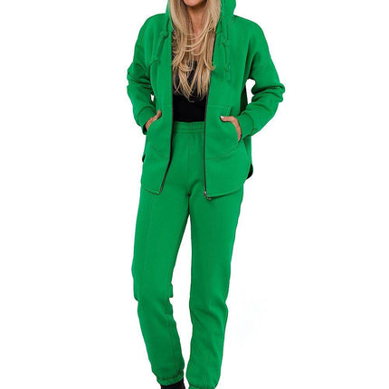 Knitted Cotton Jogger Sweatpants with Elastic Waistband and Side Pockets - MimiStylez