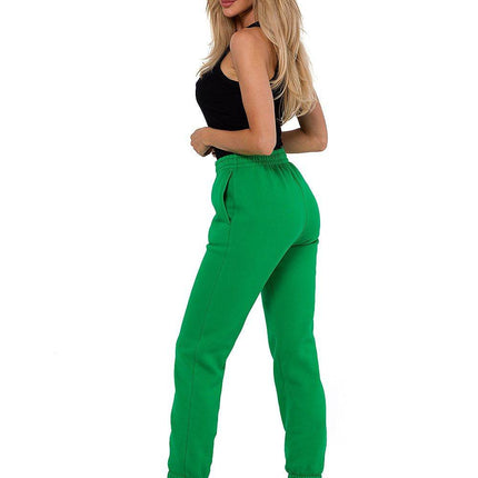 Knitted Cotton Jogger Sweatpants with Elastic Waistband and Side Pockets - MimiStylez