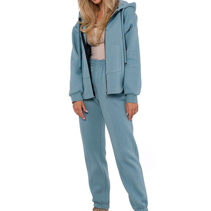 Knitted Cotton Jogger Sweatpants with Elastic Waistband and Side Pockets - MimiStylez