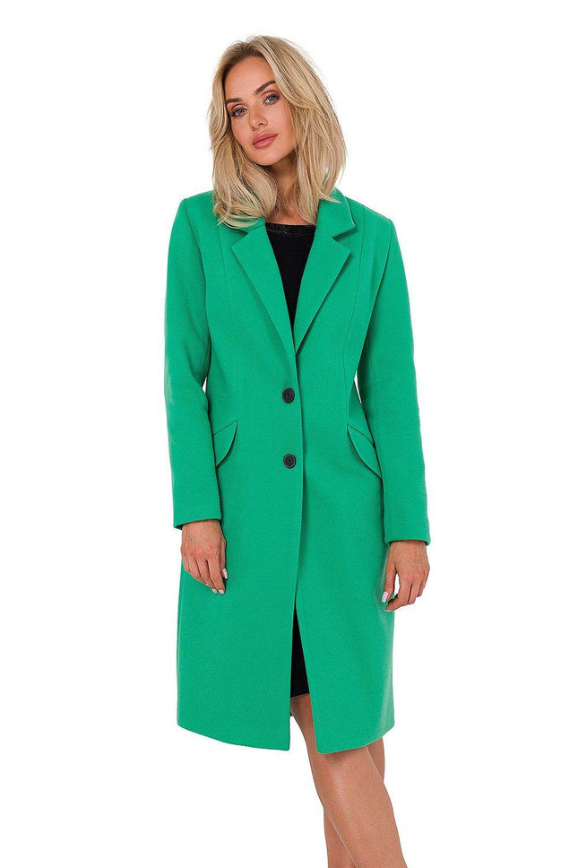 Classic Women’s Fleece Coat with Padded Collar & Button Closure – Fully Lined - MimiStylez