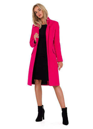 Classic Women’s Fleece Coat with Padded Collar & Button Closure – Fully Lined - MimiStylez