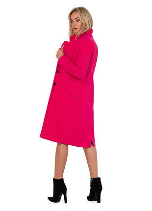 Classic Women’s Fleece Coat with Padded Collar & Button Closure – Fully Lined - MimiStylez