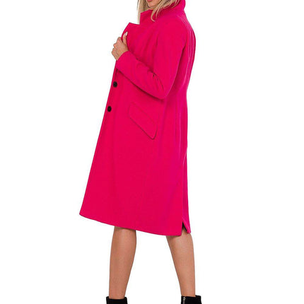Classic Women’s Fleece Coat with Padded Collar & Button Closure – Fully Lined - MimiStylez