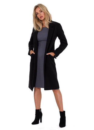 Classic Women’s Fleece Coat with Padded Collar & Button Closure – Fully Lined - MimiStylez