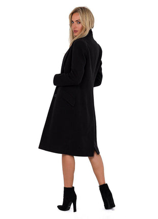 Classic Women’s Fleece Coat with Padded Collar & Button Closure – Fully Lined - MimiStylez