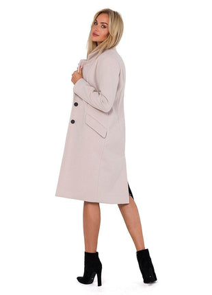 Classic Women’s Fleece Coat with Padded Collar & Button Closure – Fully Lined - MimiStylez