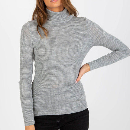 Classic Ribbed Knit Turtleneck – Long Sleeve & Casual Fit - MimiStylez