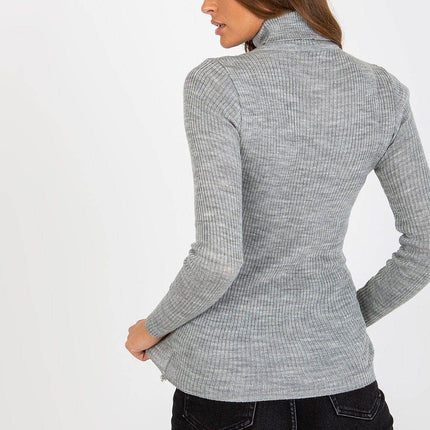 Classic Ribbed Knit Turtleneck – Long Sleeve & Casual Fit - MimiStylez