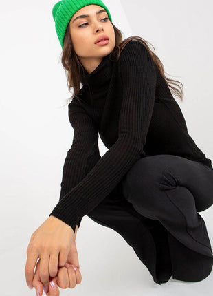 Classic Ribbed Knit Turtleneck – Long Sleeve & Casual Fit - MimiStylez