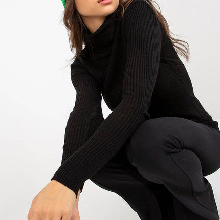 Classic Ribbed Knit Turtleneck – Long Sleeve & Casual Fit - MimiStylez