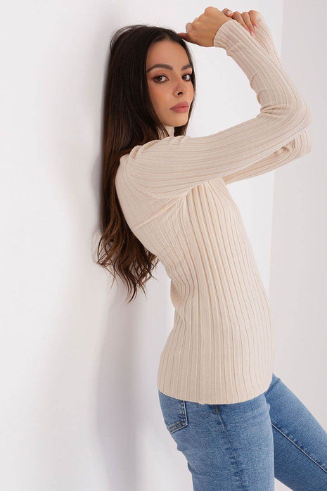 Ribbed Viscose Turtleneck Sweater - MimiStylez